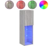 vidaXL Mueble para TV con luces LED 30,5x30x102 cm, Mueble de Salon, Mueble TV, Mueble TV salon, Mesa de TV, Mueble tele