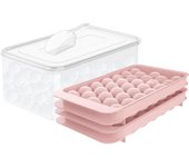 Molde para Cubitos de Hielo, mini bandeja Redonda para Cubitos de Hielo, viene con 2 bandejas y una