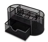 1pc Metal Multifunctional Pen Holder Office Supplies Creative Cool Crafts Desktop Hollow Storage Box