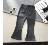 Spring Autumn Baby Girls Pant Korean Version Children Flared Pants 1-6Year Kid Leggings Solid Fashion Boot Cut