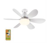 Silencioso ventilador de techo enchufable con Luz LED regulable y mando a distancia, perfecto para dormitorios y cocina