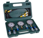 Manómetro hidráulico, kit de prueba de presión hidráulica para excavadoras con conexión de manguera de prueba y manómetro, para pruebas de presión hidráulica de excavadoras para maquinaria de construcción