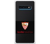 Carcasa para Samsung Galaxy S10 Plus - Sevilla Trama Gris sobre fondo Negro SS18-19