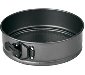 Tradineur - Molde desmontable redondo acero antiadherente de 24 cm, recipiente para horno, repostería, bizcochos, tartas, pasteles