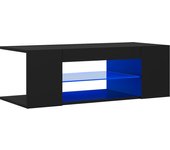 vidaXL Mueble de TV con luces LED 90x39x30 cm, Mueble de Salon, Mueble TV, Mueble TV salon, Mesa de TV, Mueble tele