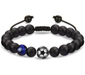 Pulsera de cuentas de Spiderman con ojo de tigre y obsidiana esmerilada para hombre.