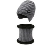 Gorra de orina de invierno, con sombreros y orejeras, adecuada para hombres traje de bufanda de sombrero de lana al aire libre