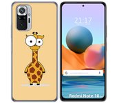 Tumundosmartphone Funda Gel Tpu para Xiaomi Redmi Note 10 Pro diseño Jirafa Dibujos