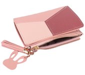 Cartera de moda de alta gama, titular de la tarjeta de color contrastante Monedero DE LA Moneda
