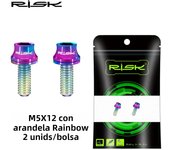 2pcs/bag Road MTB Titanium Alloy Bike Bicycle M5x12 Water Bottle Cage Fixing Bolts Air Pump Holder Bracket Fixed Screw