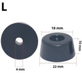 10pcs Black Rubber Machine Feet Shock Pad Non-Slip Furniture Chair Floor Cabinet Table Leg Foot Protector Cover