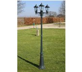 vidaXL Farola de Jardín con 3 Lámparas Aluminio Lámpara de Patio 215 cm Color Blanco,  Verde oscuro, y mas