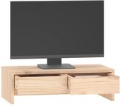 vidaXL Soporte para Monitor Portátil Elevador Color Blanco,  Marrón miel,  Natural y mas