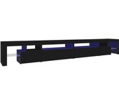 vidaXL Mueble de TV con luces LED 290x36,5x40 cm, Mueble de Salon, Mueble TV, Mueble TV salon, Mesa de TV, Mueble tele