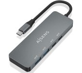 Hub USB Tipo-C Aisens A109-0694/ 2xUSB/ 2xUSB Tipo-C/ Gris