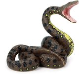 Juguete de serpiente realista, juguete de goma falso de simulación de serpiente para Halloween, figura de acción de serpiente pitón, serpiente falsa para asustar pájaros y ardillas, figura de boa constrictor, juguetes de broma aterradores