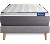 Pack colchón Actilatex plus 90x190cm + Somier, Látex y espuma viscoelástica, 7 zonas de confort