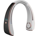 Ventilador de cuello refrescante, ventilador portátil que sopla aire frío, recargable, sin aspas, 3 velocidades, 2000 mAh, carga USB, ventilador de ajuste.