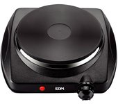 Cocina Eléctrica EDM Portátil Negra 1400W 1 Fogón CE/A13 07658