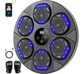 Máquina de boxeo musical, máquina de colgar paredes de boxeo para niños y adultos, máquina de entrenamiento de boxeo inteligente bluetooth con guantes de boxeo, objetivos de equipos de entrenamiento de Boxeo en el hogar, Oficina y gimnasio (versión actual