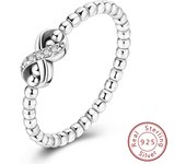 Original 925 Sterling Silver Ring For Woman Pave Setting Trendy Finger Ring Fine Jewelry