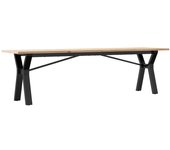 vidaXL Mesa de centro marco Y madera maciza pino y hierro 160x40x45 cm Mesita de Salón o Comedor o Auxiliar Mesa de Café Meuble Salón
