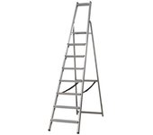 Escalera de aluminio reforzada de 5 a 9 peldaños EN 131 COFAN