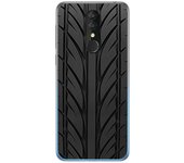 Tumundosmartphone Funda Gel Tpu para Alcatel 3 2019 diseño Neumatico Dibujos