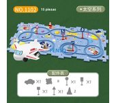 5-25Pcs DIY Assembly of Electric Track City Scene Children's Educational Track Car Puzzle Car Track Game Set Children's Gifts