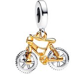 Pandora Charm Colgante Ruedas de Bicicleta Girando en Dos Tonos 763354C01 , para Mujer