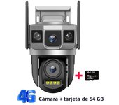 4G-SIM IP Camera WiFi 12MP 6K Dual Lens Triple Screens Smart Network Wireless Monitor V380 Security Protection CCTV Home Cameras