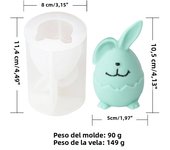 3D Round Egg Rabbit Candle Silicone Mold DIY Creative Easter Egg Rabbit Aromatherapy Plaster Soap Candle Decoration Making Kit