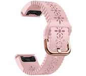 For Garmin Fenix 7S Pro 6S Pro 5S Plus Band Bracelet Silicone Quickfit 20mm Women Strap Rose Gold Buckle Breathable Watchband