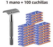 Cuchillas De Afeitar De Acero Inoxidable Clásicas Doble Cara Para Hombres Y Mujeres Eliminación De Vello Corte De Barba Pack De 1/5/10/50/100