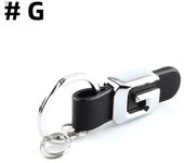 3D Car Key Chain Metal Letter Leather Strap keychain For Mercedes Benz A B C D E G S Class Car Keychain leather Key Rings