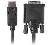 Lanberg - CA-DPDV-10CU-0018-BK adaptador de cable de vídeo 1,8 m DisplayPort DVI-D Negro CA-DPDV-10CU-0018-BK