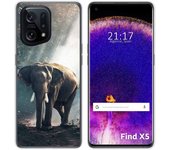 Funda Silicona para Oppo Find X5 5G diseño Elefante Dibujos