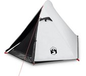 vidaXL Tienda de campaña iglú 2 personas tela opaca impermeable blanco