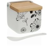 Azucarero Versa Cerámica Bambú Porcelana Dolomita 8 x 8 x 8 cm Flores
