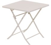 Mesa Exterior Plegable Greensboro Cuadrada 2 Plazas Jardín Terraza Color Arcilla 70x71 cm