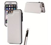 Funda Protectora de Cuero para Teléfono con Ranuras para Tarjetas Cierre Magnético Múltiple Ángulo de Visualización para Apple IPhone 6 7 8 X S Plus