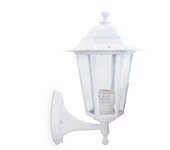 IluminaShop - Aplique Farol Blanco Aluminio con Brazo para Jardin IP44 32cm (1XE27)
