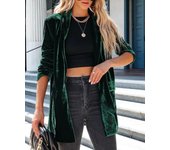 Gold velvet women's jacket Gold velvet suit jacket One-button solid color spring and autumn new loose gold velvet stretch po