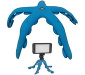 Soporte para teléfono con forma de pulpo, soporte flexible con tentáculos, soporte para cámara con ventosa de 5 tentáculos, soporte de goma para teléfono móvil con forma de pulpo, soporte flexible con ventosa para transmisión en vivo y vlogs estables