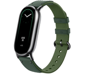 Leather Strap for Xiaomi Mi Band 8 Nylon Canvas Original Replacement Bracelet Smartwatch miband 8 NFC Correa Mi Band 8 Wristband