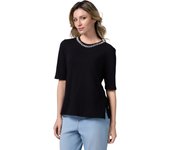 Beyond-Camiseta con borde de joyas