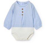 Basicos Babidu pack de 2 bodys tapeta botones
