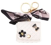 Fashion Leather Earphone Storage Bag Mini Creative Keychain Solid Color Pendant Earphone Case Bluetooth Headset Cover