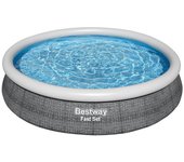 Bestway Piscina Hinchable Adulto Aro Ratan con Depurador 366x76 cm Jardin 57445