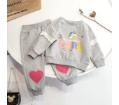Children's Clothing Sets Love Cat Printed Tops + Pants Kids Clothes Girls Clothes Set 1 To 6 Years Kids Boutique Clothes